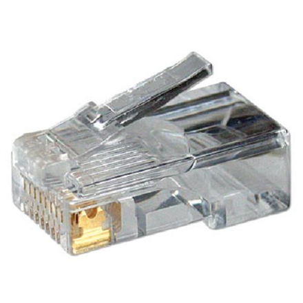 Logilink MP0002 CAT5e Modular PlugSuitable for 8P8C Round CablePlug unshieldedGold-plated contacts