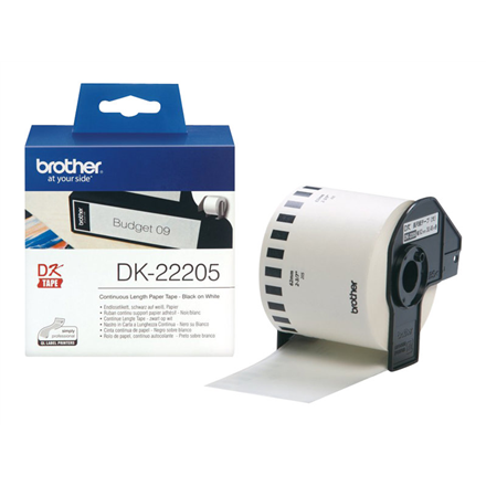 Brother | DK-22205 Continuous Length Paper Label | White | DK | 30.5 m