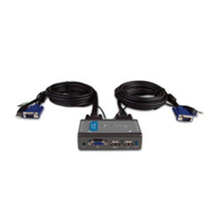D-Link KVM-221 2-Port USB KVM Switch with Audio Support KVM(Keyboard/Video/Mouse) Switch