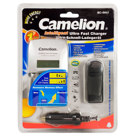 Camelion Ultra Fast Battery Charger BC-0907 1-4 AA/AAA Ni-MH Batteries