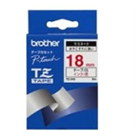 Brother TZe-242 Laminated Tape Red on White