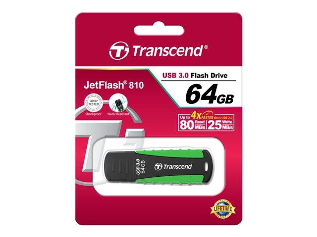 MEMORY DRIVE FLASH USB3 64GB/810 TS64GJF810 TRANSCEND