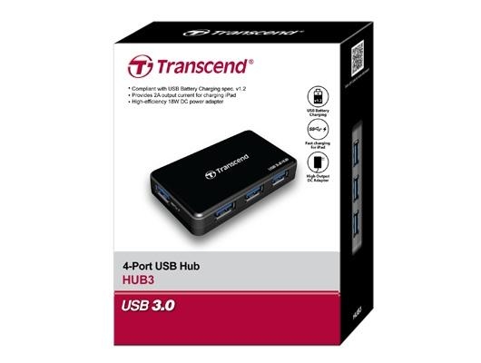 I/O HUB USB3 4PORT/TS-HUB3K TRANSCEND