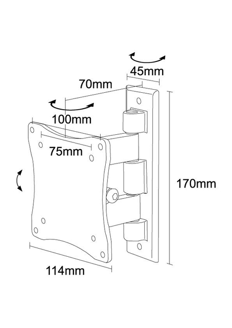 TV SET ACC WALL MOUNT SILVER/10-24" FPMA-W810 NEOMOUNTS