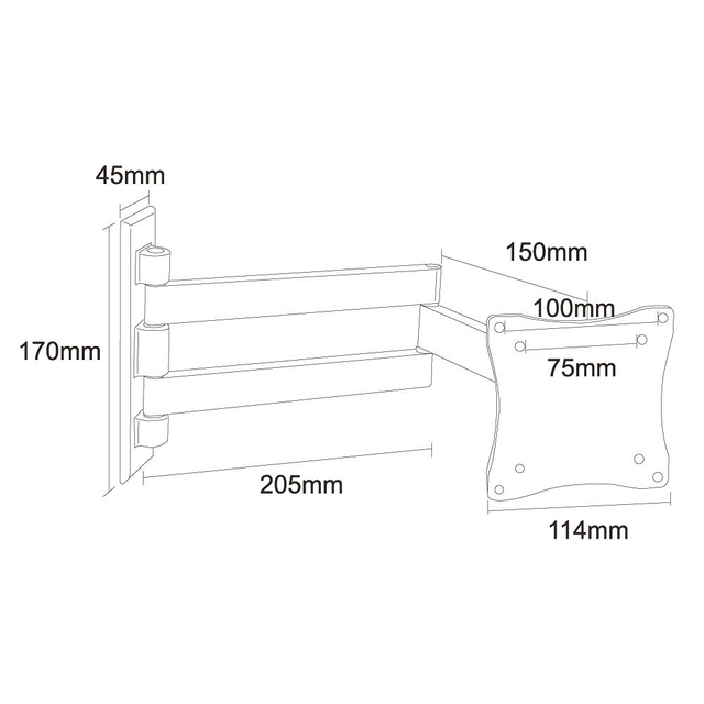 TV SET ACC WALL MOUNT SILVER/10-24" FPMA-W830 NEOMOUNTS