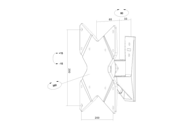 TV SET ACC WALL MOUNT BLACK/10-40" FPMA-W815 NEOMOUNTS
