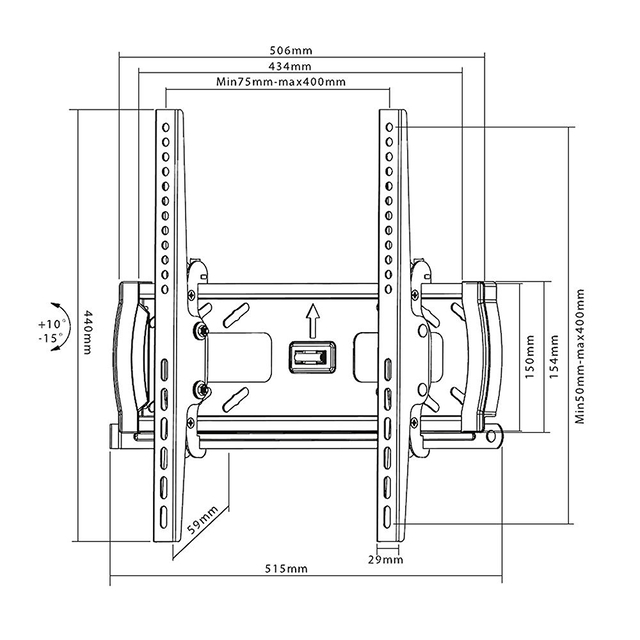 TV SET ACC WALL MOUNT BLACK/22-52" PLASMA-W240 NEOMOUNTS