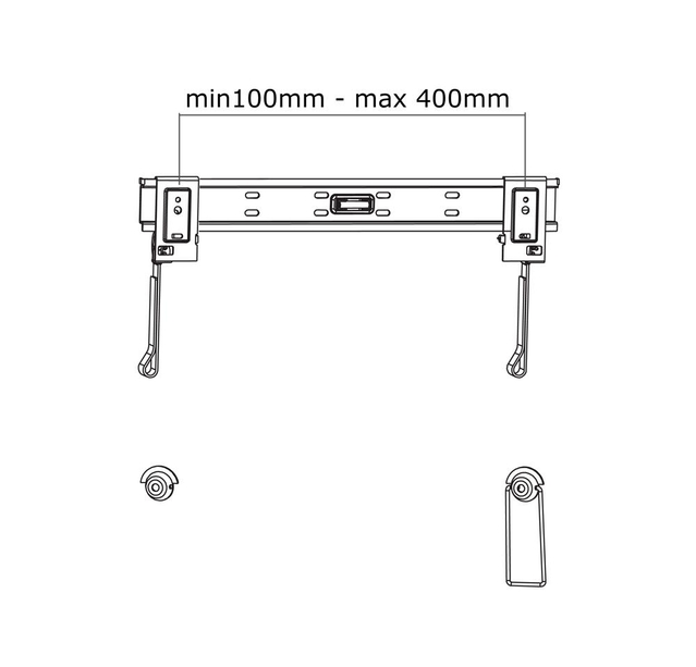 TV SET ACC WALL MOUNT BLACK/23-47" PLASMA-W840 NEOMOUNTS