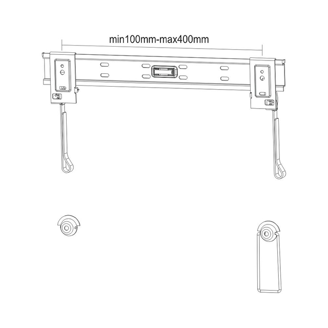 TV SET ACC WALL MOUNT BLACK/23-47" PLASMA-W840 NEOMOUNTS