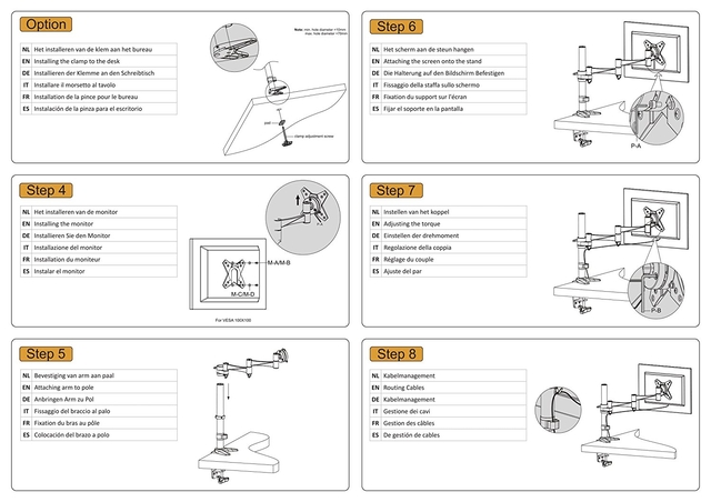 TV SET ACC DESK MOUNT 10-24"/FPMA-D1330WHITE NEOMOUNTS