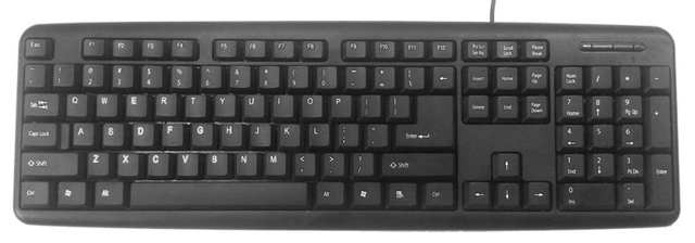 KEYBOARD STANDART USB RUS/BLACK KB-U-103-RU GEMBIRD