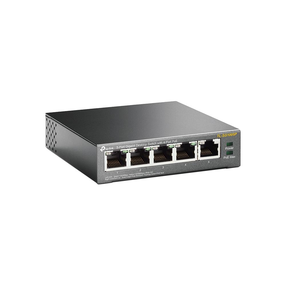 TP-LINK Desktop/pedestal 5x10Base-T / 100Base-TX / 1000Base-T PoE ports 4