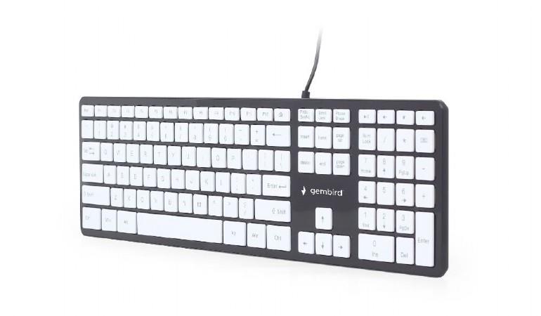 KEYBOARD MULTIMEDIA USB ENG/CHOCOL. KB-MCH-02-BKW GEMBIRD