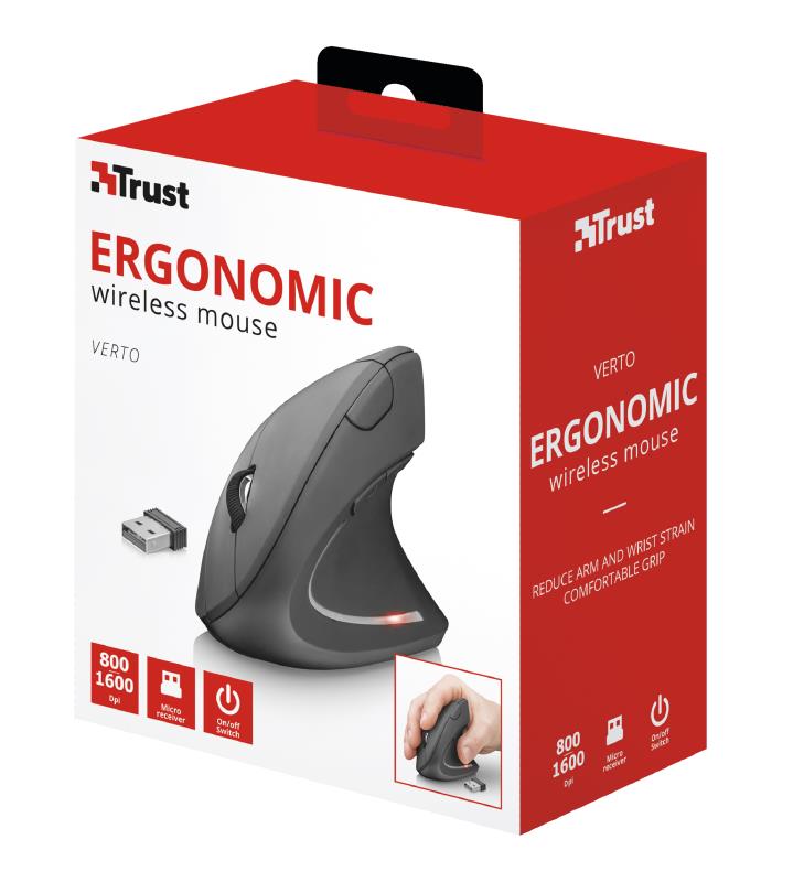 MOUSE USB OPTICAL WRL/VERTO ERGONOMIC 22879 TRUST