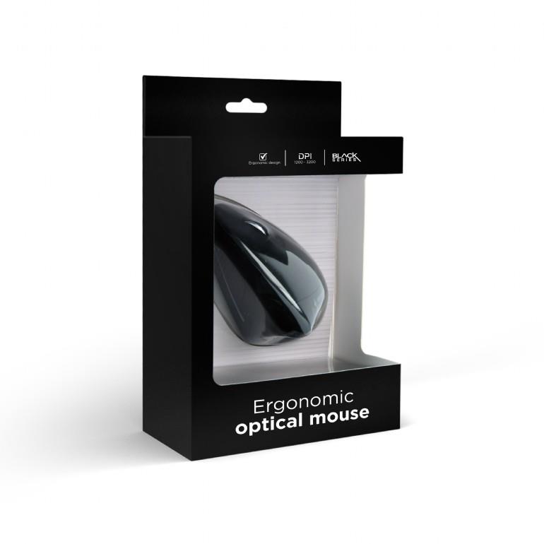 MOUSE USB OPTICAL BLACK/ERGONOMIC MUS-ERGO-01 GEMBIRD