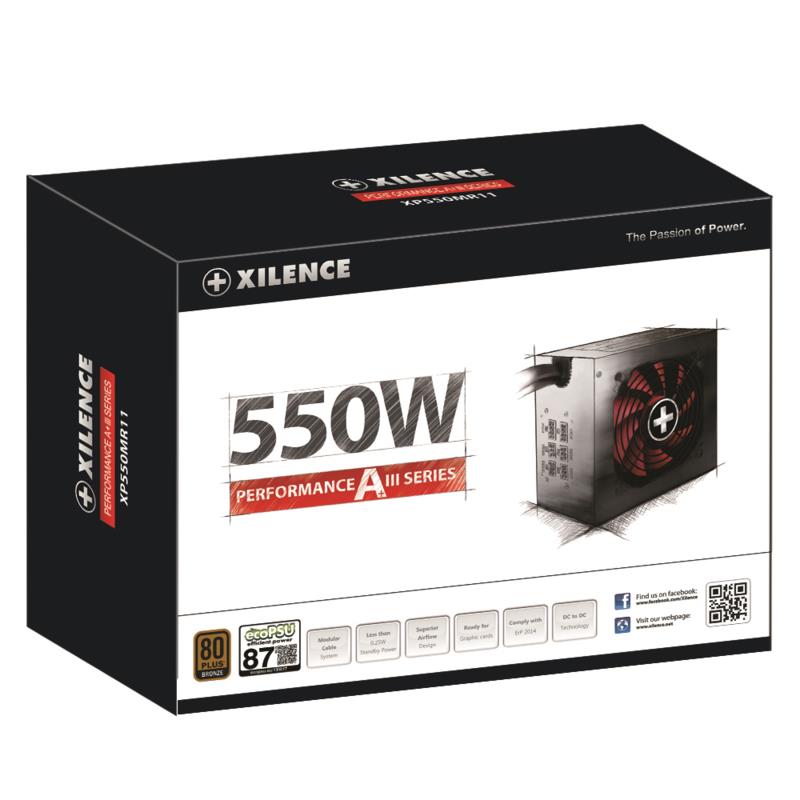 XILENCE 550 Watts Efficiency 80 PLUS BRONZE PFC Active