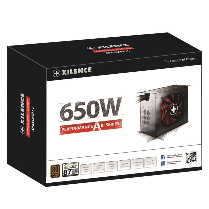 Power Supply XILENCE 650 Watts Efficiency 80 PLUS BRONZE