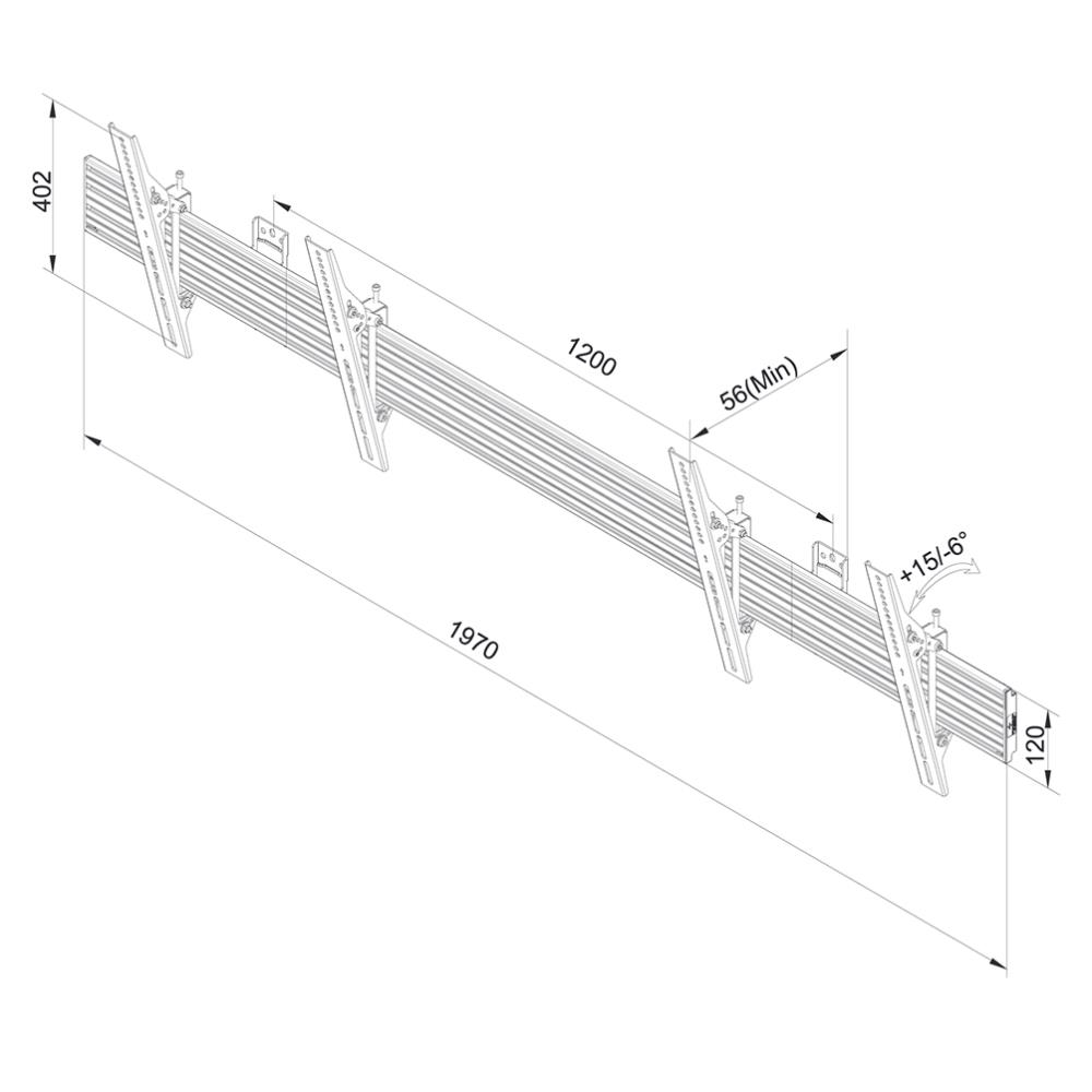 MONITOR ACC WALL MOUNT /MENU/32-55" NMPRO-WMB2 NEOMOUNTS