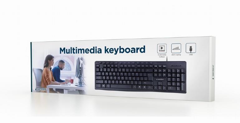 KEYBOARD MULTIMEDIA USB ENG/BLACK KB-UM-107 GEMBIRD