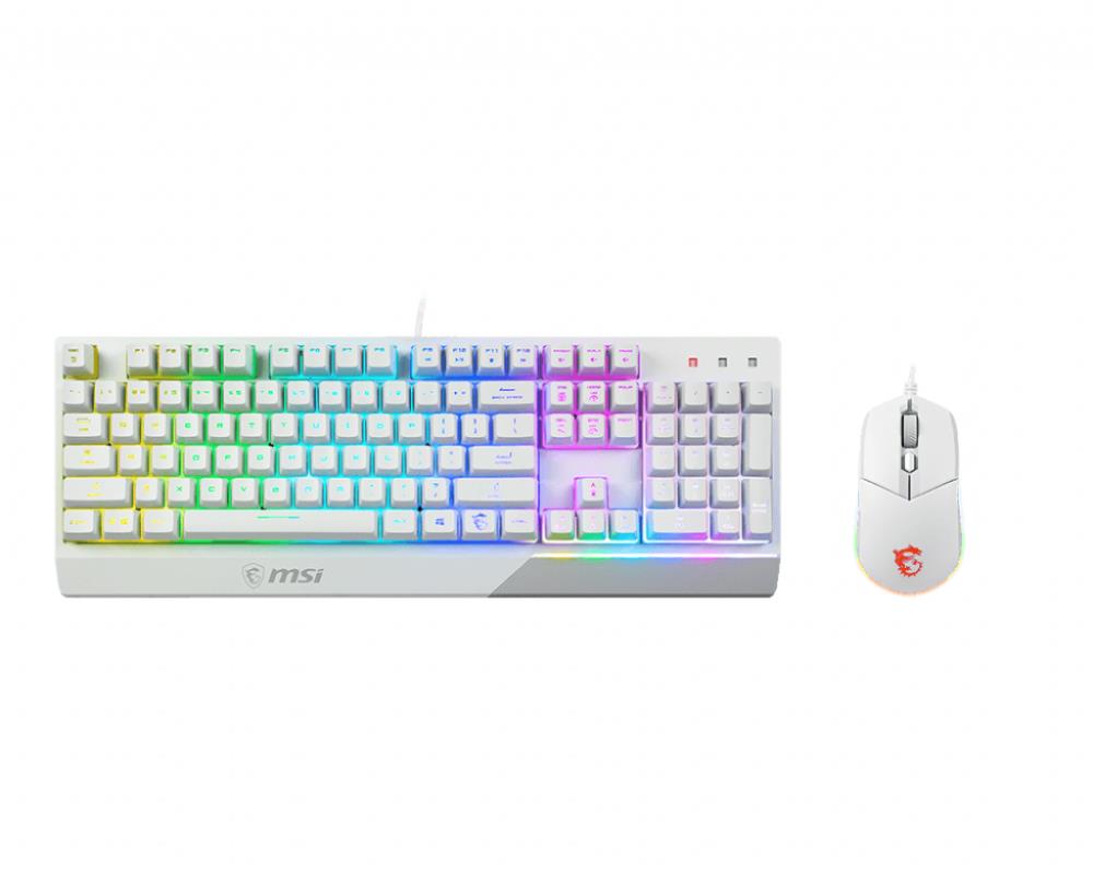 KEYBOARD +MOUSE/VIGOR GK30 COMBO WHITE US MSI