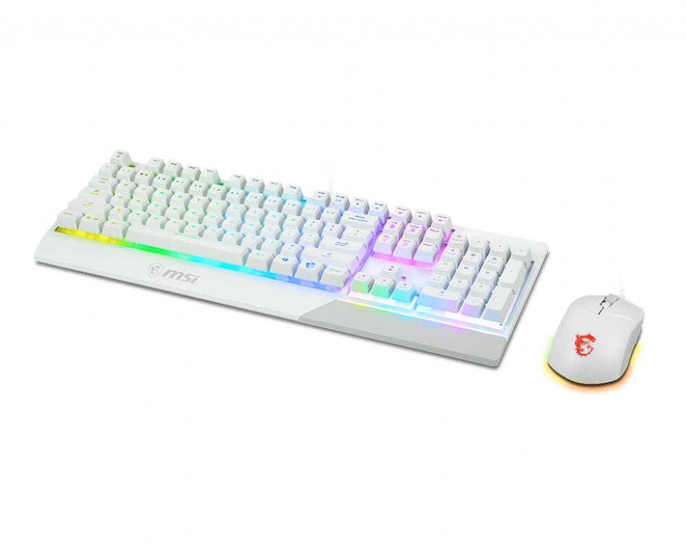 KEYBOARD +MOUSE/VIGOR GK30 COMBO WHITE US MSI