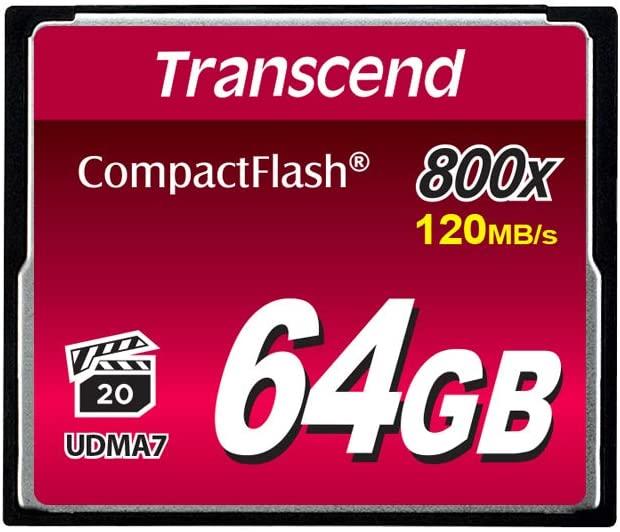 MEMORY COMPACT FLASH 64GB/800X TS64GCF800 TRANSCEND