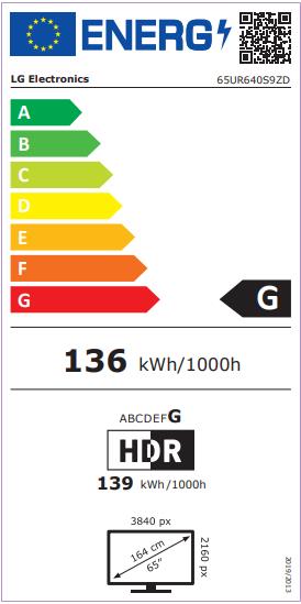 DISPLAY LCD 65"/65UR640S9ZD LG