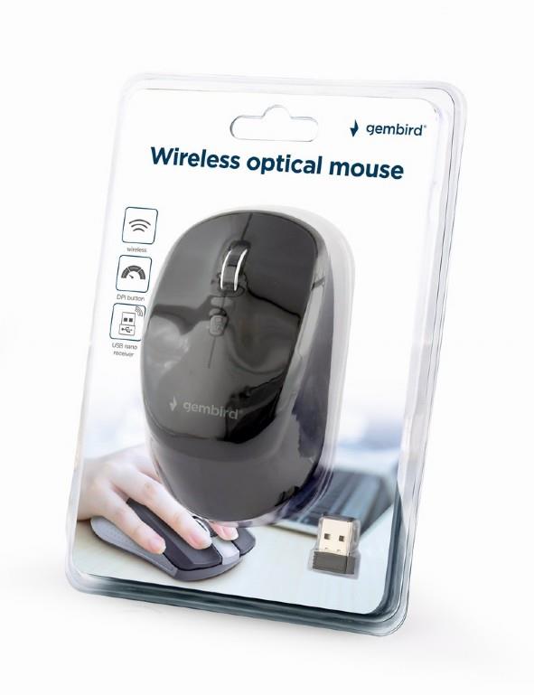 MOUSE USB OPTICAL WRL/BLACK MUSW-4B-05 GEMBIRD