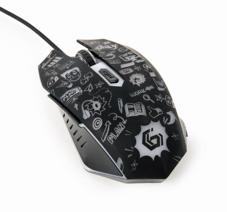 MOUSE USB OPTICAL BLACK/MUS-6B-GRAFIX-01 GEMBIRD