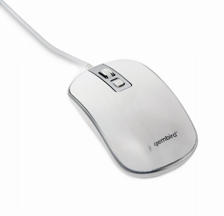 MOUSE USB OPTICAL WHITE/SILVER/MUS-4B-06-WS GEMBIRD