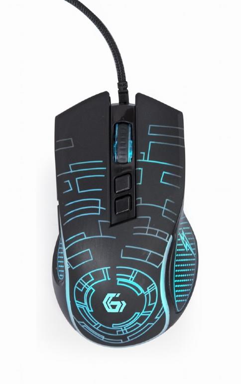 MOUSE USB OPTICAL GAMING/BLACK MUSG-RGB-01 GEMBIRD