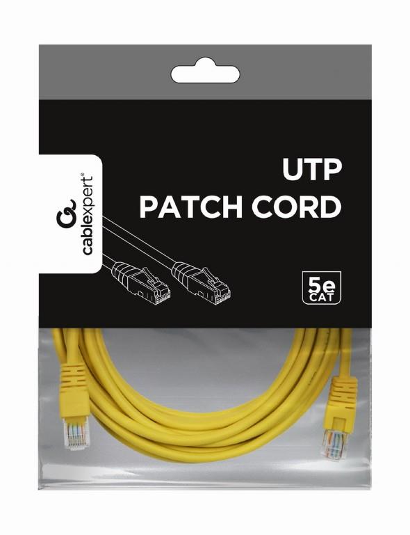 PATCH CABLE CAT5E UTP 5M/YELLOW PP12-5M/Y GEMBIRD