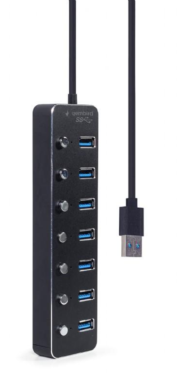 I/O HUB USB3 7PORT/UHB-U3P7P-01 GEMBIRD