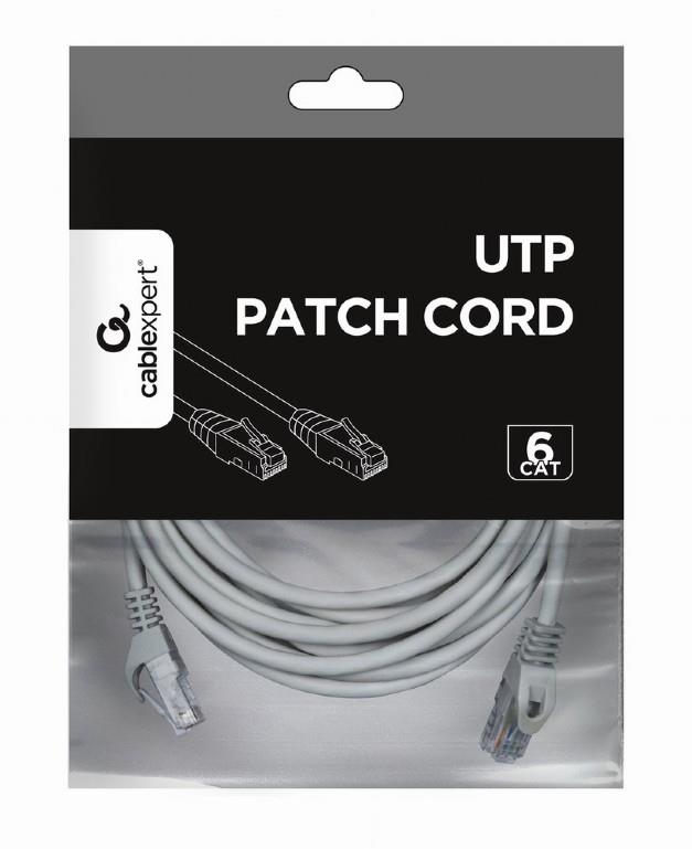 PATCH CABLE CAT6 UTP 5M/GREY PP6U-5M GEMBIRD