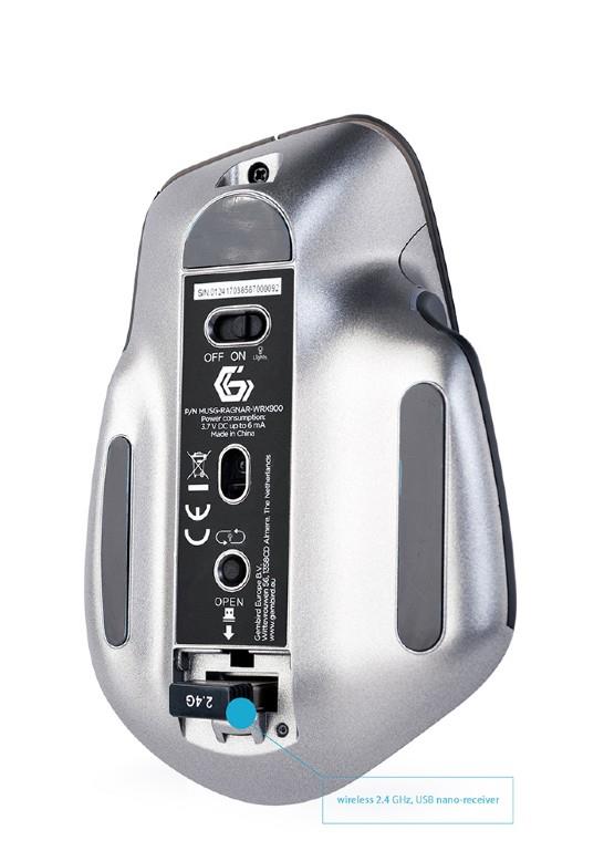 MOUSE USB OPTICAL WRL RGB/GAM MUSG-RAGNAR-WRX900 GEMBIRD