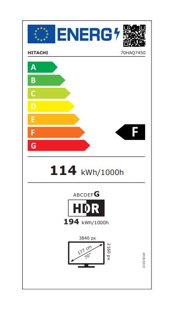 HITACHI 70" 4K/Smart 3840x2160