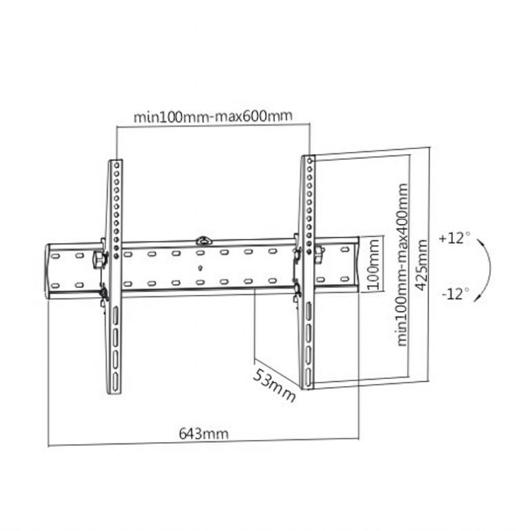 TV SET ACC WALL MOUNT 37-70"/WM-70T-02 GEMBIRD