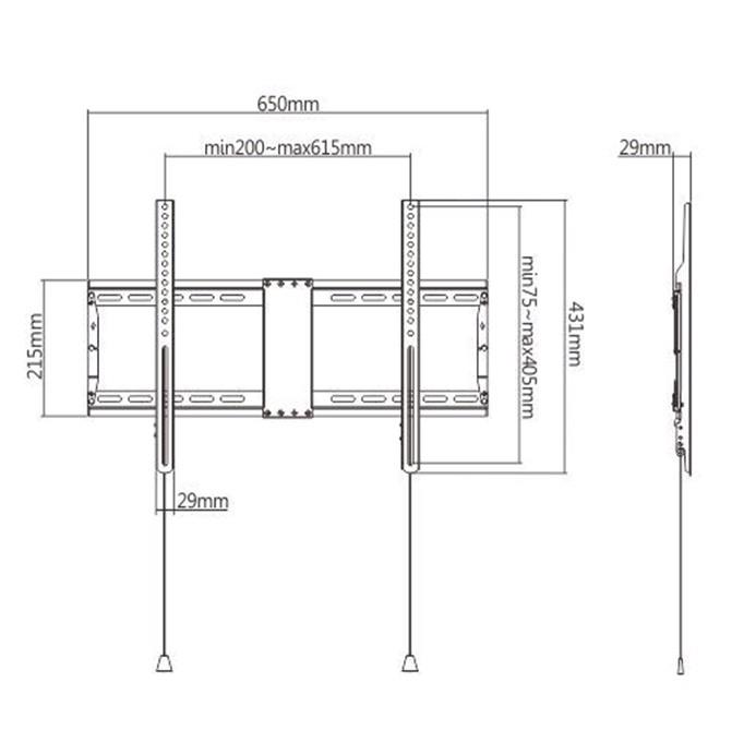 TV SET ACC WALL MOUNT 37-80"/WM-80F-01 GEMBIRD