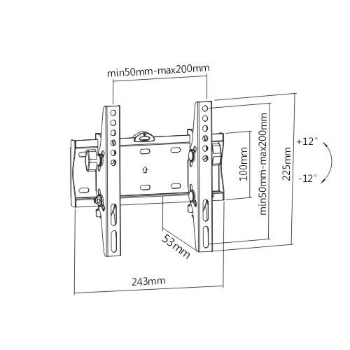 TV SET ACC WALL MOUNT 23-42"/WM-42T-02 GEMBIRD