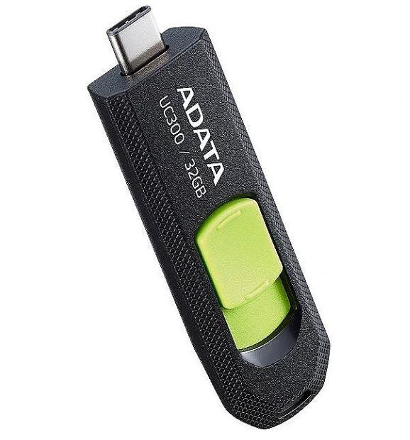 MEMORY DRIVE FLASH USB-C 32GB/ACHO-UC300-32G-RBK/GN ADATA