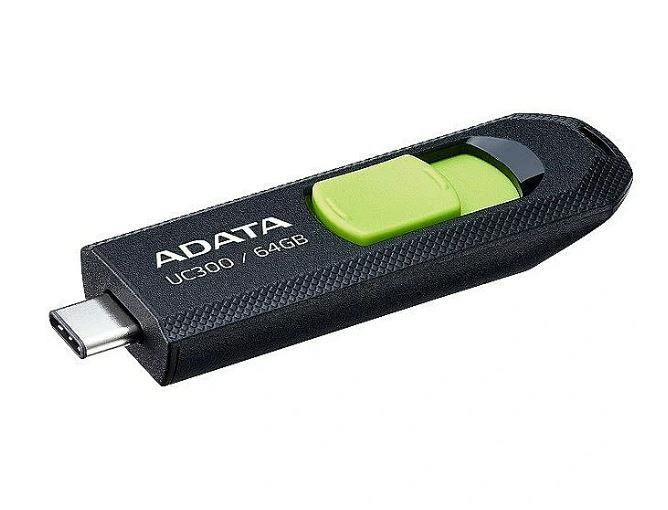 MEMORY DRIVE FLASH USB-C 64GB/ACHO-UC300-64G-RBK/GN ADATA