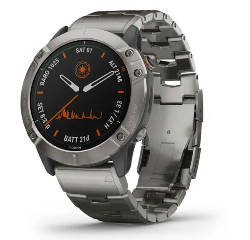 SMARTWATCH FENIX 6X PRO SOLAR/TITANIUM 010-02157-24 GARMIN