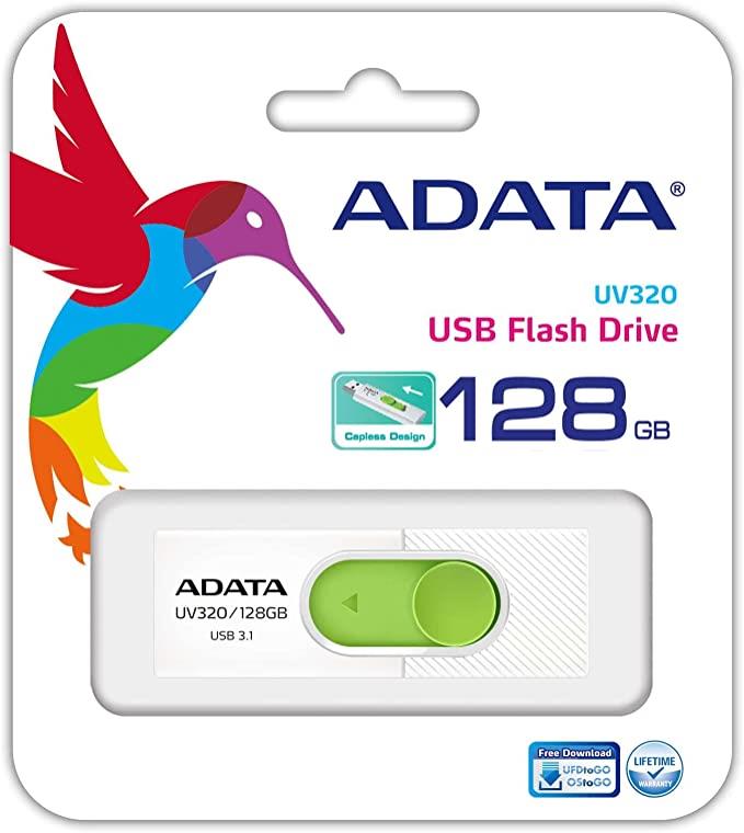 MEMORY DRIVE FLASH USB3 128GB/WHITE AUV320-128G-RWHGN ADATA