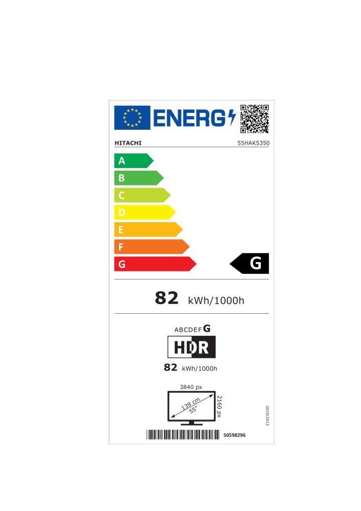 HITACHI 55" 4K/Smart 3840x2160