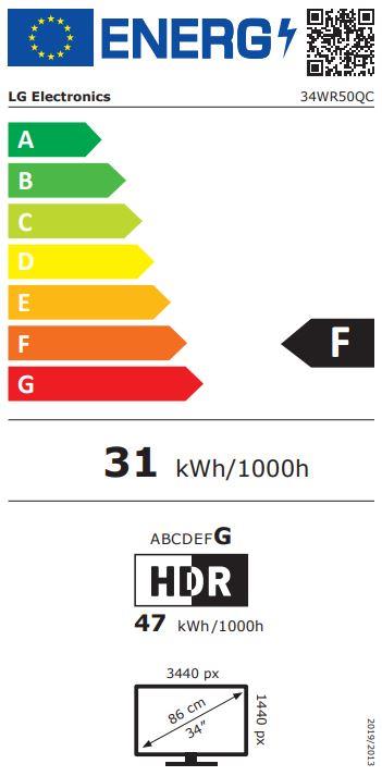MONITOR LCD 34" VA/34WR50QC-B LG