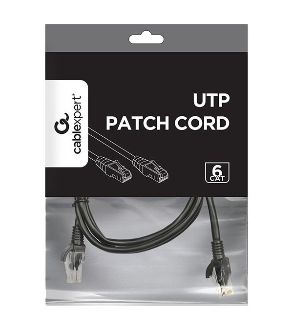 PATCH CABLE CAT6 UTP 1.5M/BLACK PP6U-1.5M/BK GEMBIRD