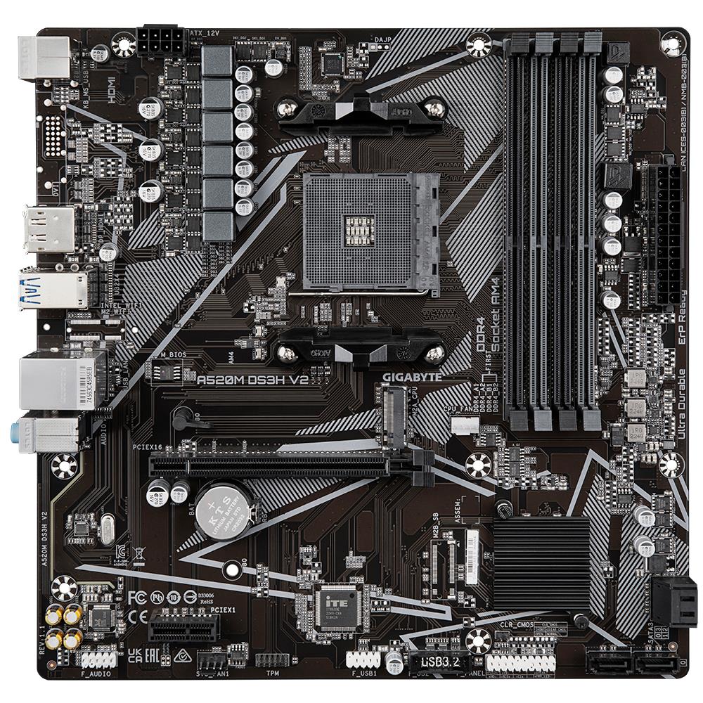 GIGABYTE AMD A520 SAM4 Micro-ATX