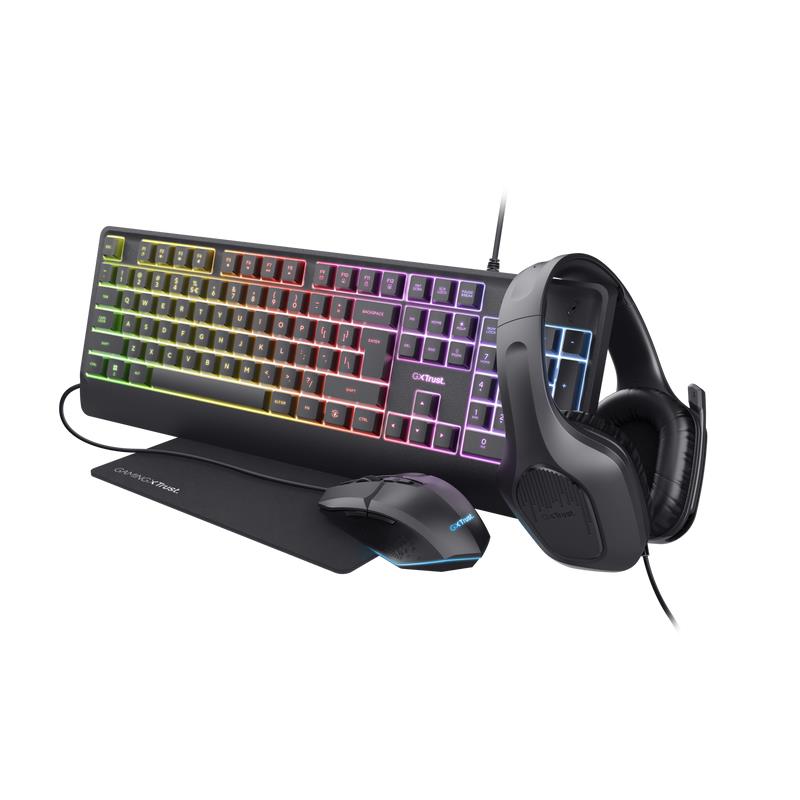 KEYBOARD +MOUSE GXT792 QUADROX/4-IN-1 BUNDLE ENG 25155 TRUST