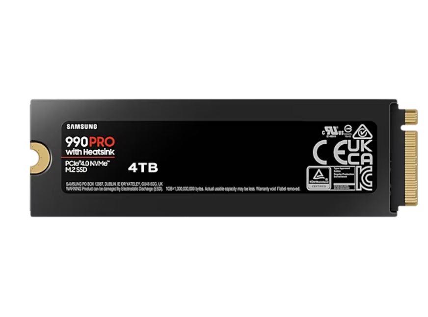 SAMSUNG 990 PRO with Heatsink 4TB M.2