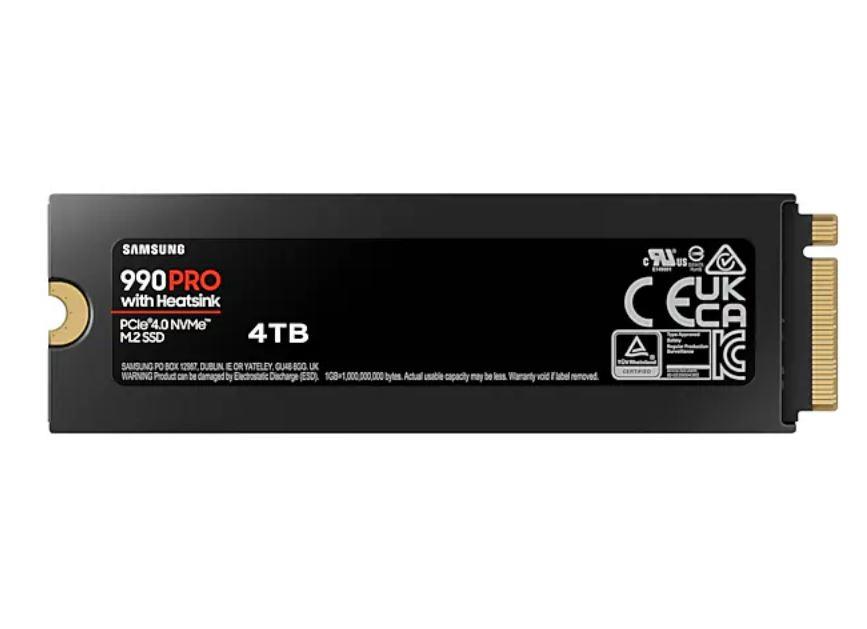 SAMSUNG 990 PRO with Heatsink 4TB M.2